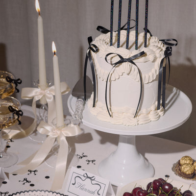 Midnight Sparkle Candles - 10 black glitter candles