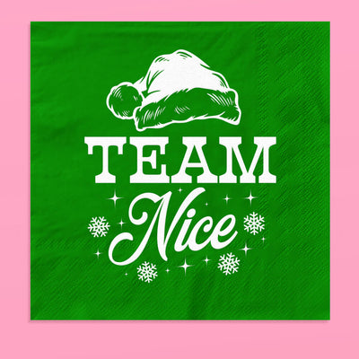 Team Naughty or Nice Napkins - 50 paper napkins