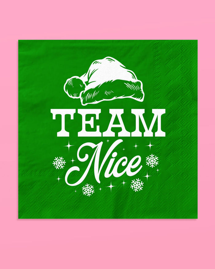 Team Naughty or Nice Napkins - 50 paper napkins