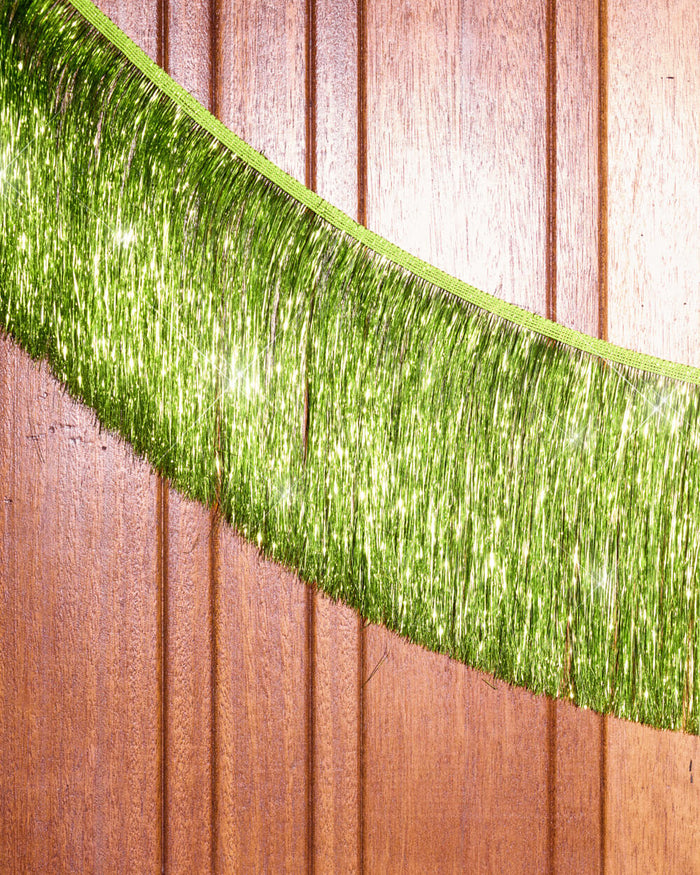 Limelight Fringe - lime green foil banner