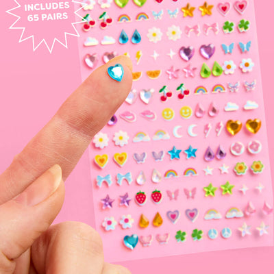 Rainbow Stick On Earrings - 65 sets, 130 pieces