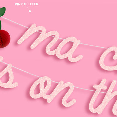 Ma Cherie Banner - 3D glitter banner