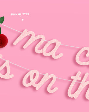 Ma Cherie Banner - 3D glitter banner