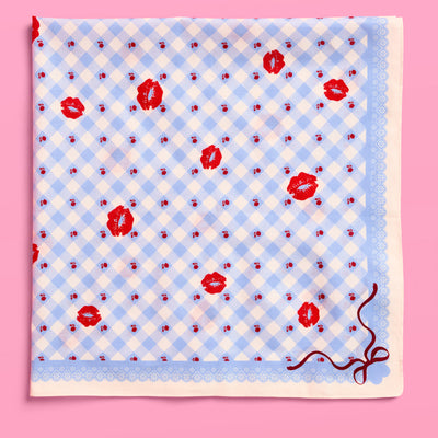 Short N' Sweet Headscarf - gingham cotton scarf