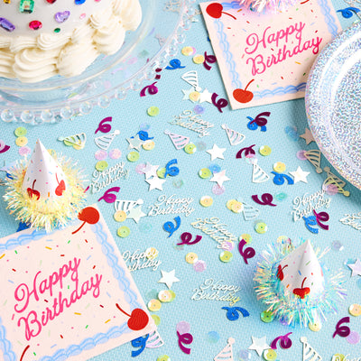 Rainbow Birthday Confetti - 200 pc foil confetti