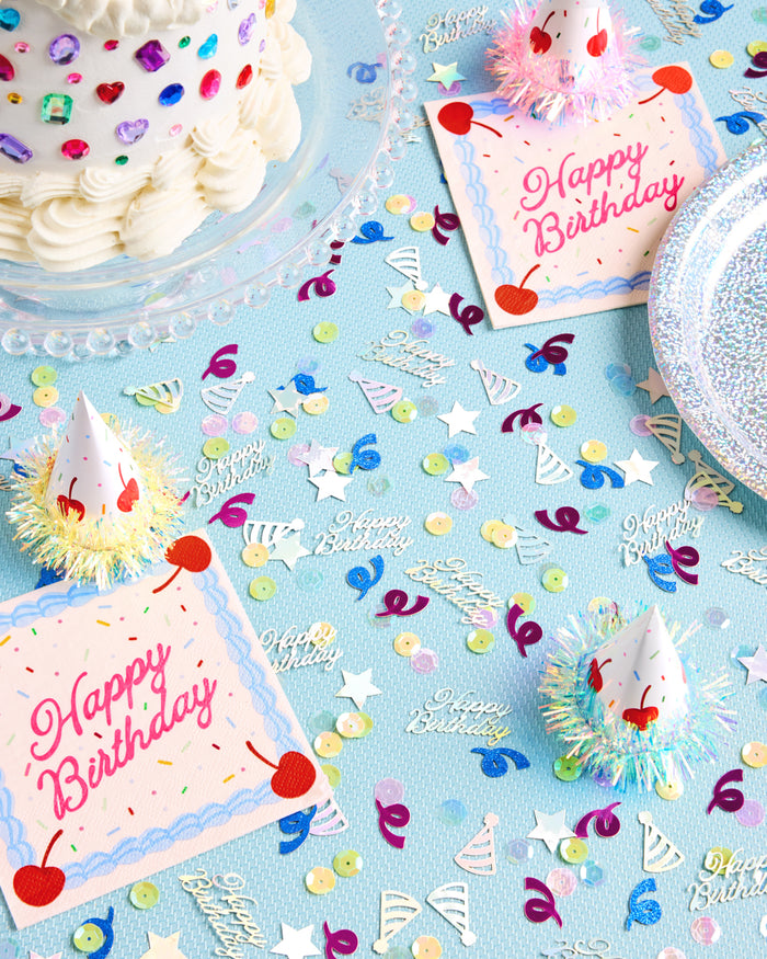 Rainbow Birthday Confetti - 200 pc foil confetti