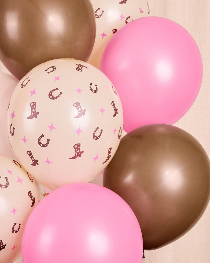 Cowgirl Balloons Set - 24 latex balloons