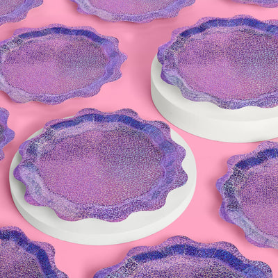 Purple Shimmer Plates - 25 paper plates