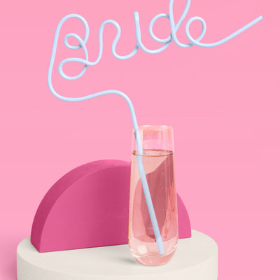 Something Blue Straw - XL blue Bride straw