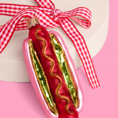 Hot Dog Ornament - iridescent ornament