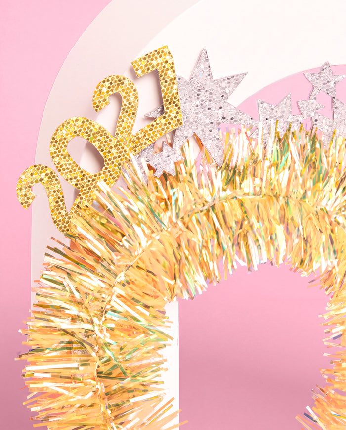 NYE 2027 Headband - fringe headband