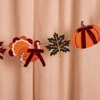Give Thanks Harvest Banner - fall pumpkin garland