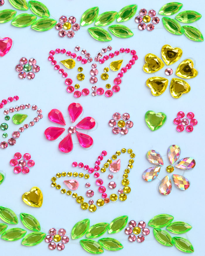 Butterfly Gem Set - 36 adhesive face gems