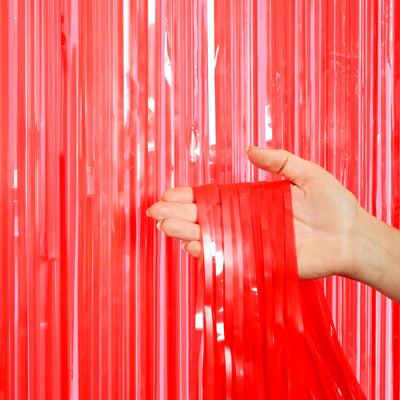 Cherry Red Curtain - set of 2 curtains