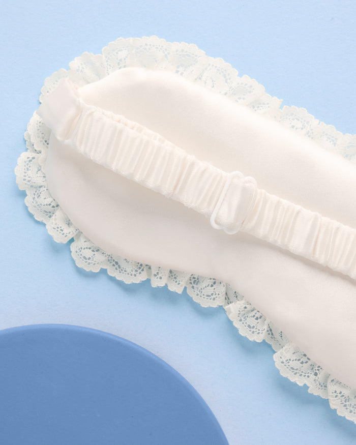 Bride Sleep Mask - embroidered satin