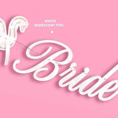 Swan to Be Banner - iridescent foil banner