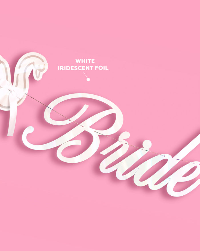 Swan to Be Banner - iridescent foil banner