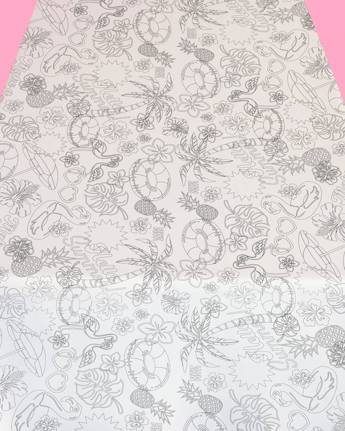 Pool Party Tablecloth - paper coloring tablecloth
