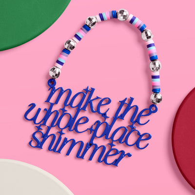 Bejeweled Ornament - glossy blue ornament