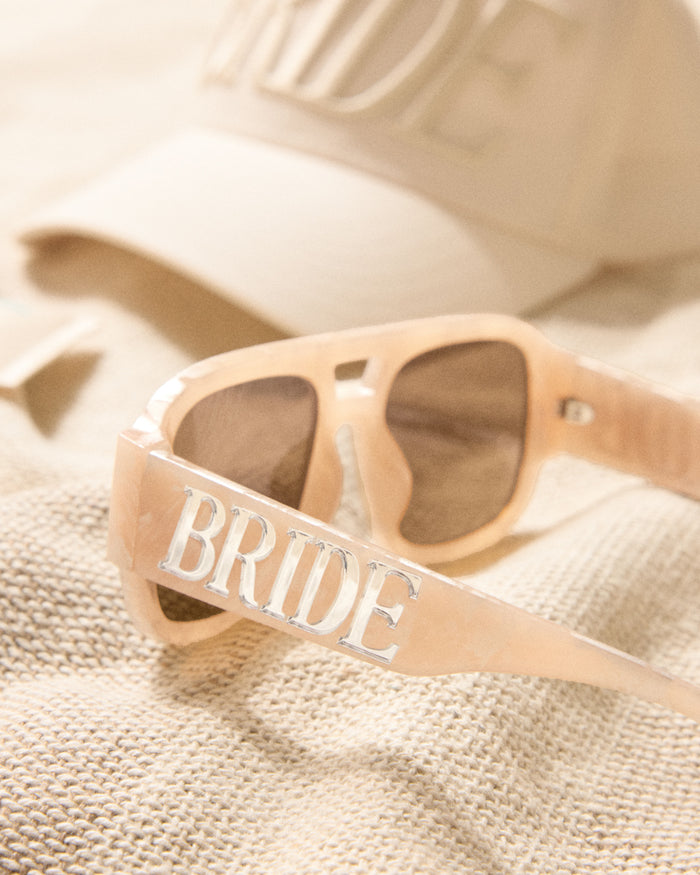 Bride Aviator Sunnies - neutral tortoise sunglasses