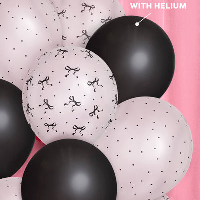 Little Black Bow Pack - 24 latex balloons
