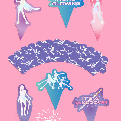 Takedown Cupcake Toppers - 24 pc set