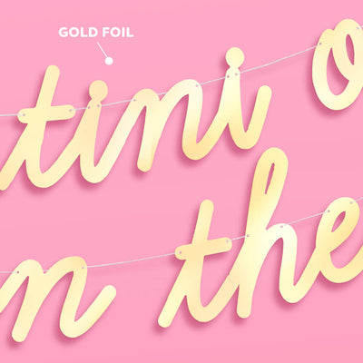 Tini One On The Way Banner - gold foil banner