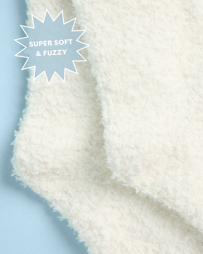 Bride Cloud Socks - fuzzy ivory socks
