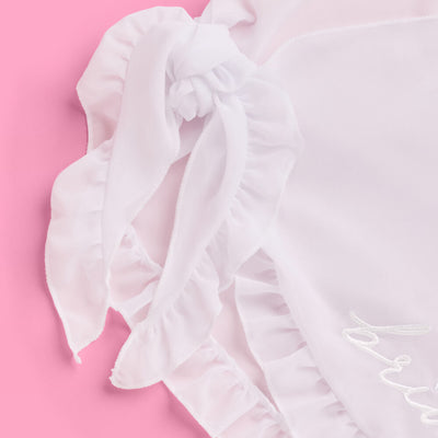 Bride to Be Sarong - white chiffon embroidered sarong