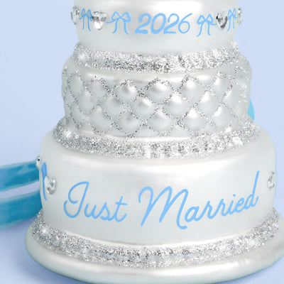 Just Married 2026 - glass ornament