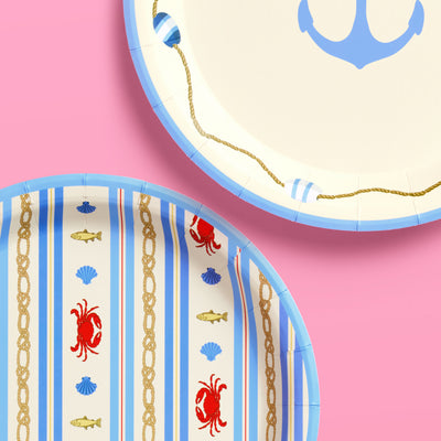 Nautical Plates - 24 paper plates