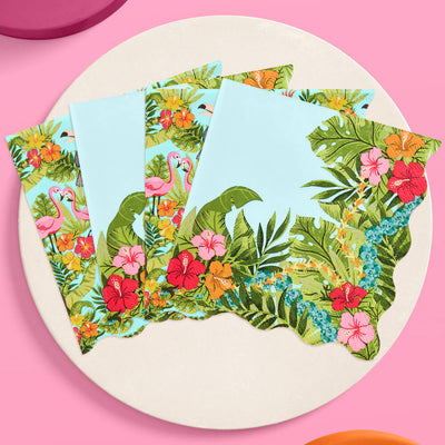 Tropical Napkins - 24 wavy paper napkins