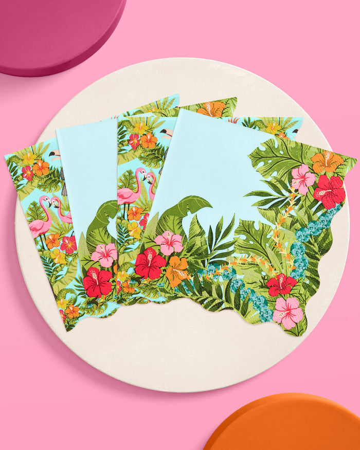 Tropical Napkins - 24 wavy paper napkins