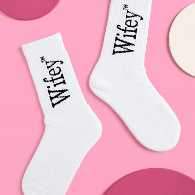 Wifey Socks - white tube socks