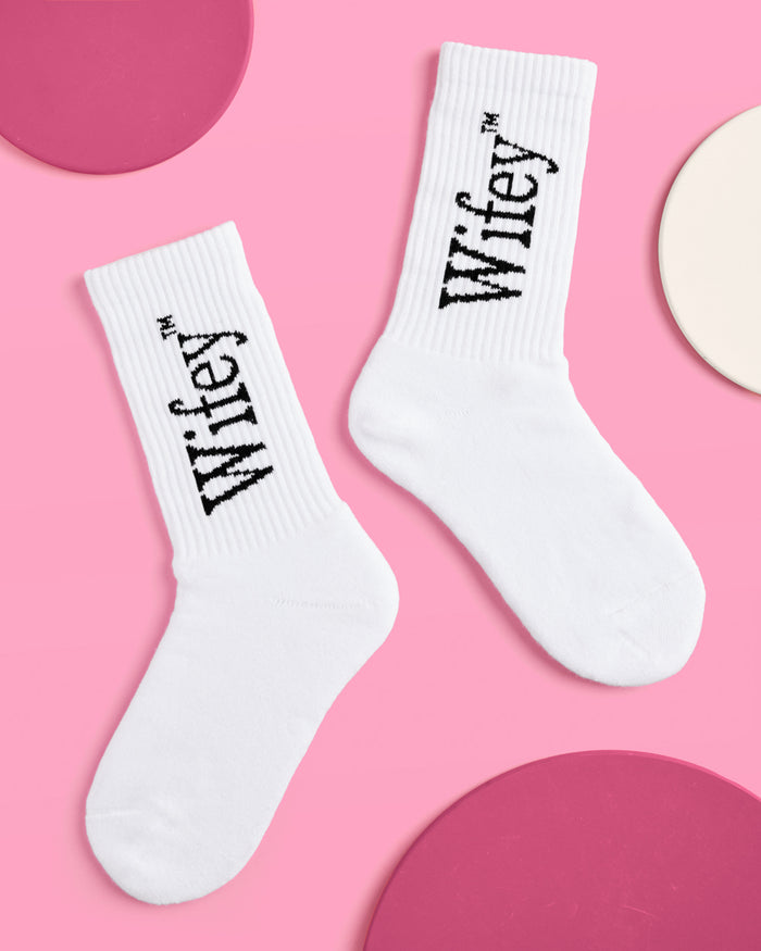 Wifey Socks - white tube socks