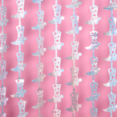 Hoedown Curtain - iridescent foil curtain