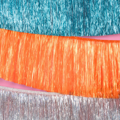 Showgirl Trio - teal + orange fringe banners