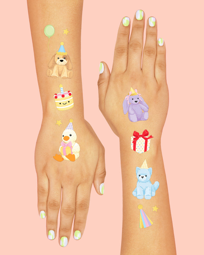 Birthday Stuffies Tattoos - 58 temporary tattoos