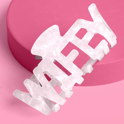 Wifey Claw Clip - white acrylic claw clip
