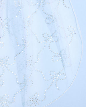 The Bow Veil - premium tulle w/ rhinestones