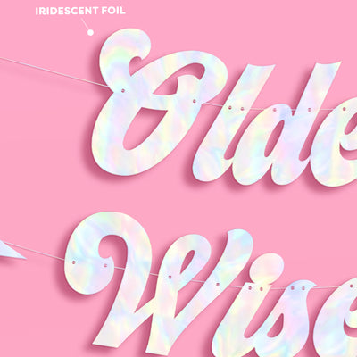 The Motto Banner 2.0 - iridescent foil banner