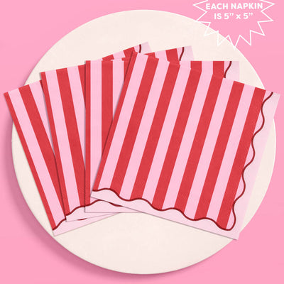 Candy Stripe Napkins - 25 paper napkins
