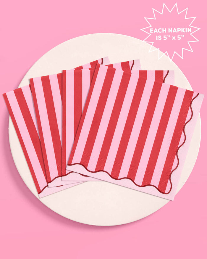Candy Stripe Napkins - 25 paper napkins