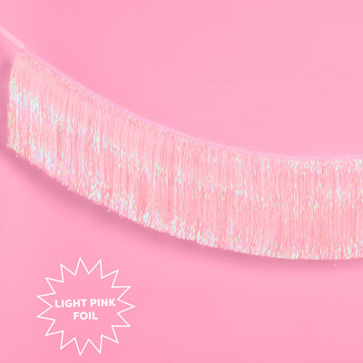 Pretty in Pink Fringe - light pink fringe banner