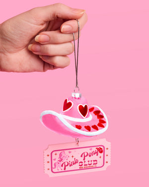 Pink Pony Club Ornament - glass ornament