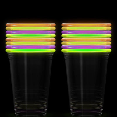 Rave Girl Glo Cups - 16 glow rimmed cups
