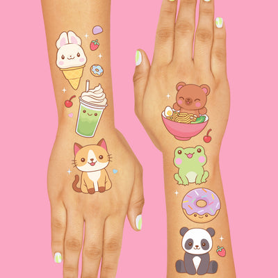 Kawaii Tats - 48 temporary tattoos