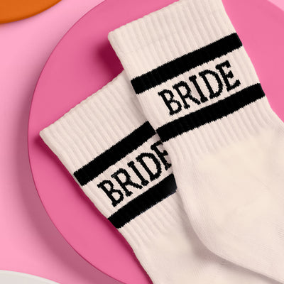 Black Bride Socks - ivory tube socks