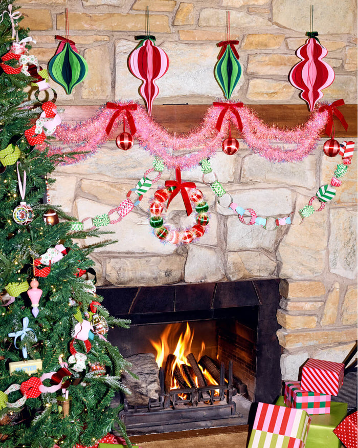 Holiday Ornament Set - 4 accordion paper ornaments
