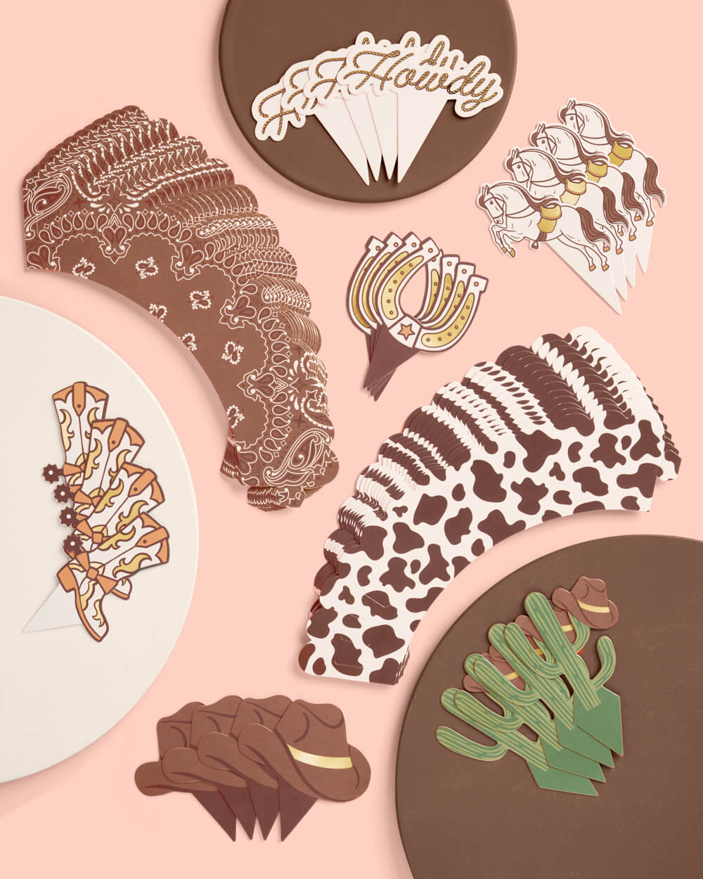 Saddle Up Cupcake Set - 24 liners + toppers